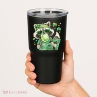 St Patrick’s Day 67 Raccoon Viral Meme Tumbler thumb 2