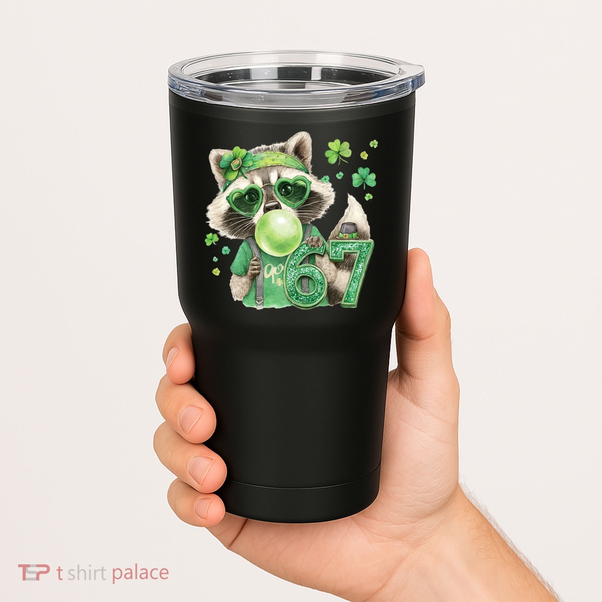 St Patrick’s Day 67 Raccoon Viral Meme Tumbler