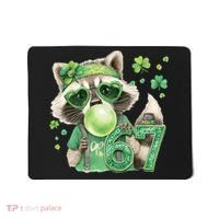St Patrick’s Day 67 Raccoon Viral Meme Mousepad thumb 0
