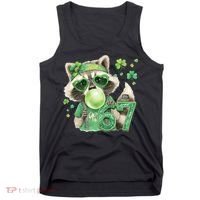 St Patrick’s Day 67 Raccoon Viral Meme Tank Top thumb 0