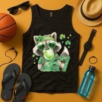 St Patrick’s Day 67 Raccoon Viral Meme Tank Top thumb 4