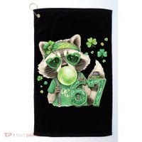 St Patrick’s Day 67 Raccoon Viral Meme Golf Towel thumb 0