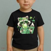 St Patrick’s Day 67 Raccoon Viral Meme Toddler T-Shirt thumb 2