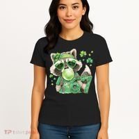 St Patrick’s Day 67 Raccoon Viral Meme Women's T-Shirt thumb 4