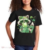 St Patrick’s Day 67 Raccoon Viral Meme Kids T-Shirt thumb 2