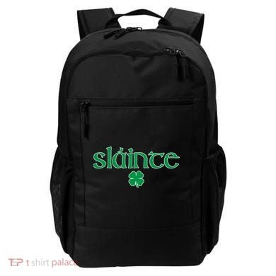 Slainte Patricks Day Shamrock Backpack