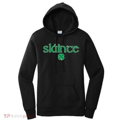 Slainte Patricks Day Shamrock Women's Hoodie