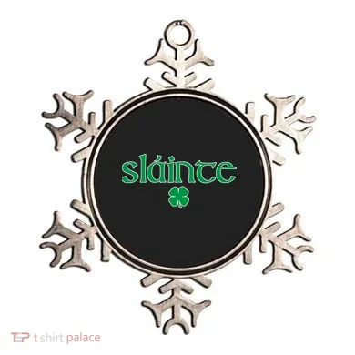 Slainte Patricks Day Shamrock Ornament