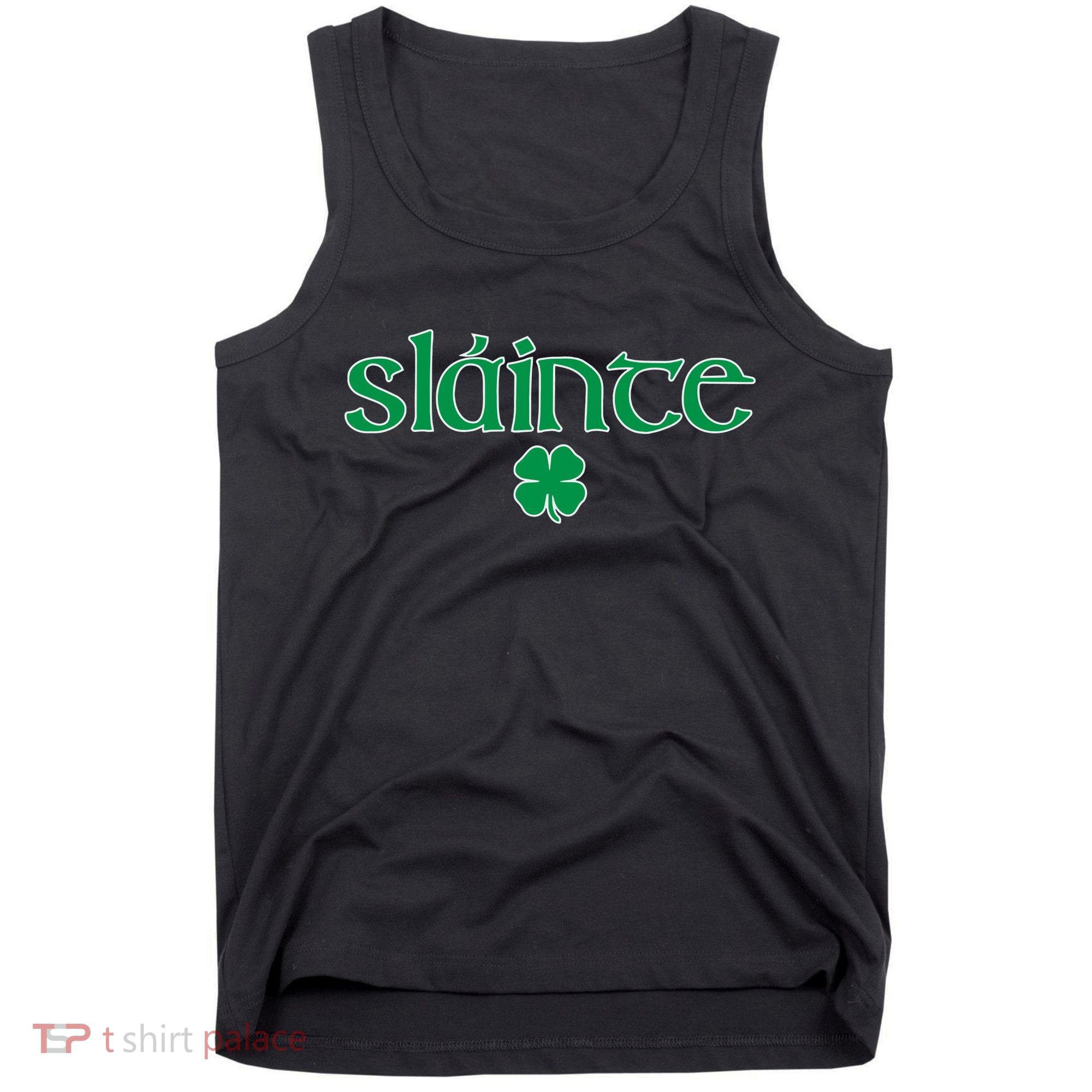 Slainte Patricks Day Shamrock Tank Top