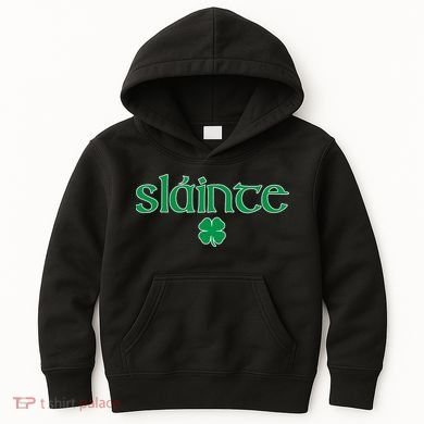 Slainte Patricks Day Shamrock Kids Hoodie