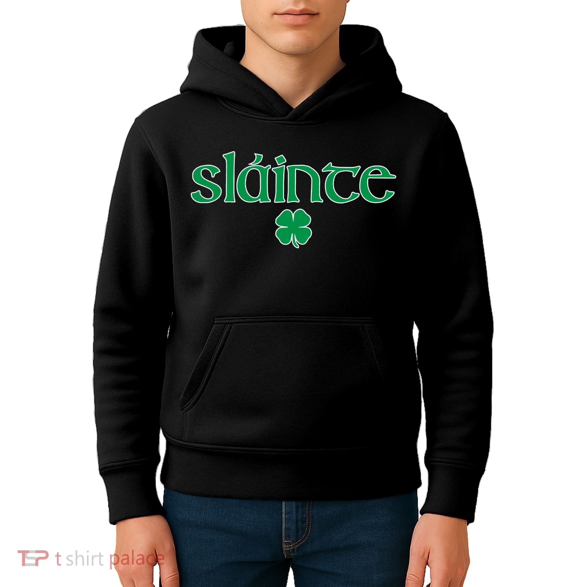 Slainte Patricks Day Shamrock Kids Hoodie
