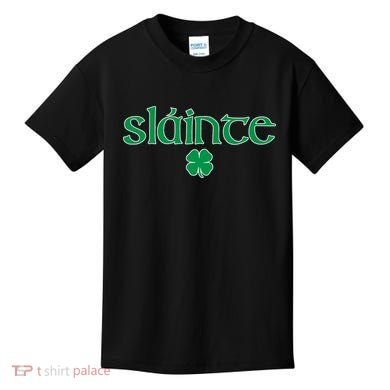 Slainte Patricks Day Shamrock Kids T-Shirt