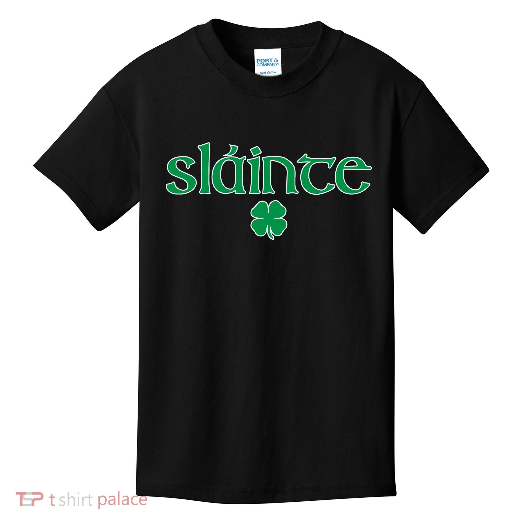 Slainte Patricks Day Shamrock Kids T-Shirt