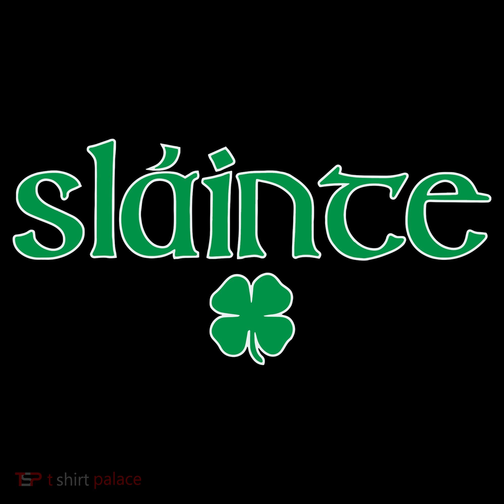 Slainte Patricks Day Shamrock Tote Bag