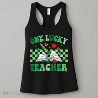 St Patricks Day Teacher Shirt One Lucky Teacher Shamrock Women's Tank Top thumb 3