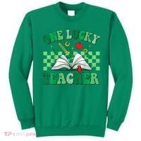 St Patricks Day Teacher Shirt One Lucky Teacher Shamrock Sweatshirt thumb 0
