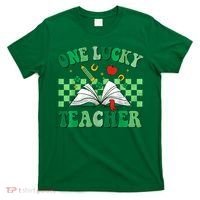 St Patricks Day Teacher Shirt One Lucky Teacher Shamrock T-Shirt thumb 0