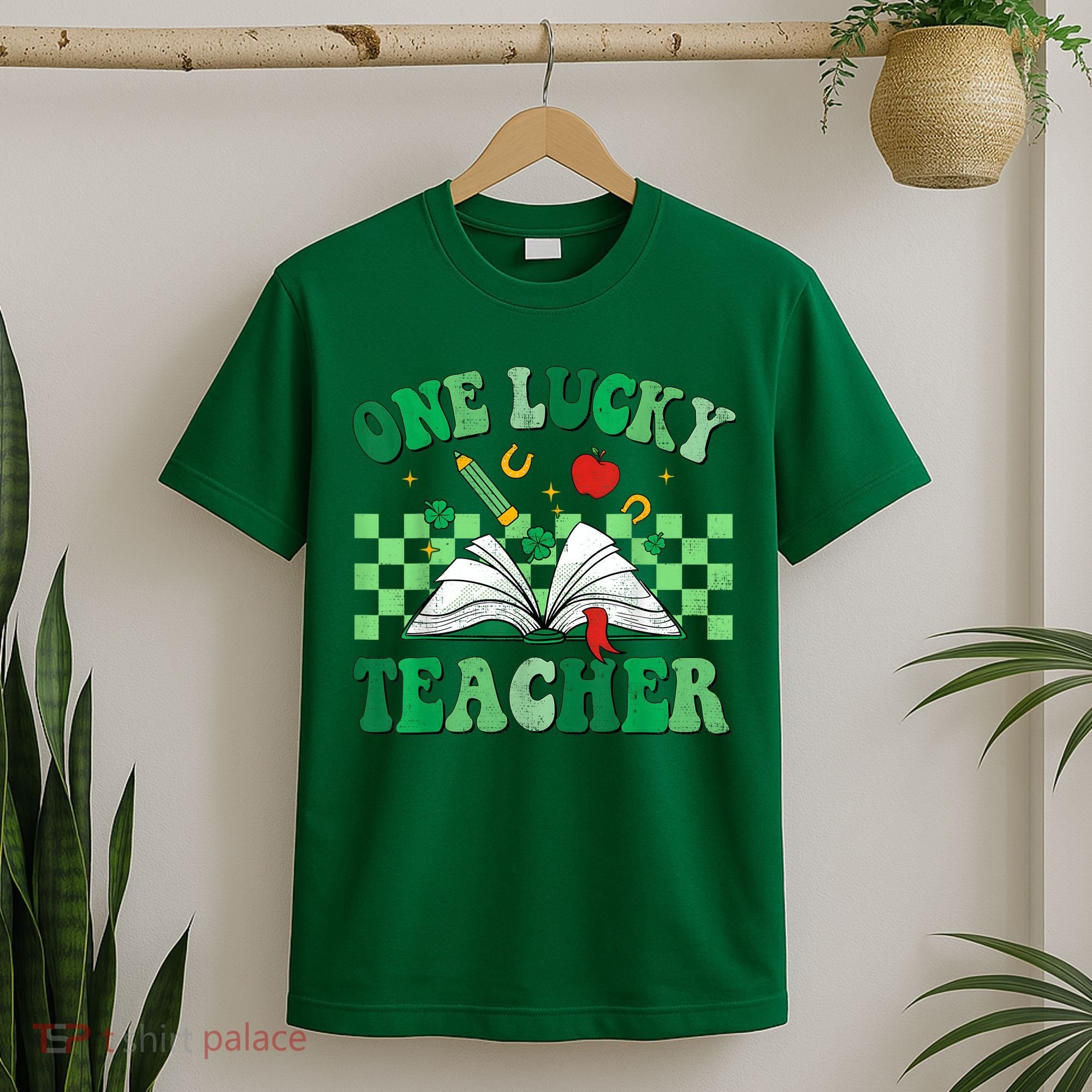 St Patricks Day Teacher Shirt One Lucky Teacher Shamrock T-Shirt