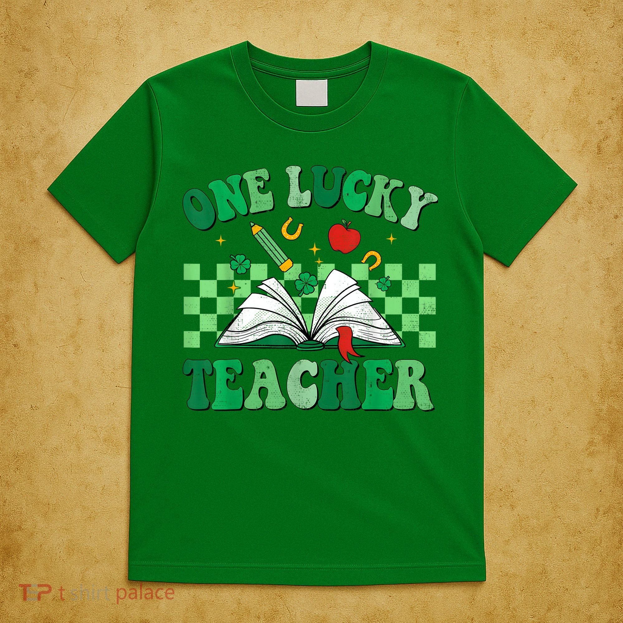 St Patricks Day Teacher Shirt One Lucky Teacher Shamrock T-Shirt