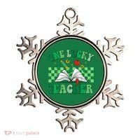 St Patricks Day Teacher Shirt One Lucky Teacher Shamrock Ornament thumb 0