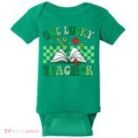 St Patricks Day Teacher Shirt One Lucky Teacher Shamrock Baby Bodysuit thumb 0