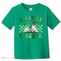 St Patricks Day Teacher Shirt One Lucky Teacher Shamrock Toddler T-Shirt thumb 0