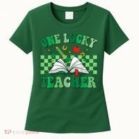 St Patricks Day Teacher Shirt One Lucky Teacher Shamrock Women's T-Shirt thumb 0