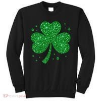 St Patrick's Day Glittery Shamrock Clover Sweatshirt thumb 0