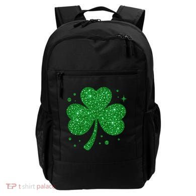 St Patrick's Day Glittery Shamrock Clover Backpack