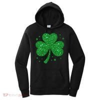 St Patrick's Day Glittery Shamrock Clover Women's Hoodie thumb 0