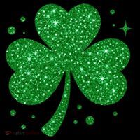 St Patrick's Day Glittery Shamrock Clover Women's Hoodie thumb 2