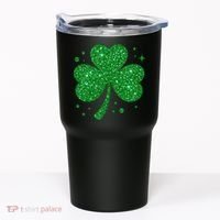 St Patrick's Day Glittery Shamrock Clover Tumbler thumb 0