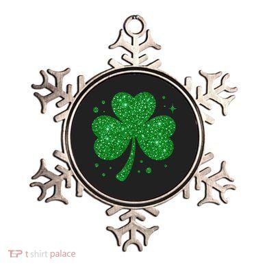 St Patrick's Day Glittery Shamrock Clover Ornament