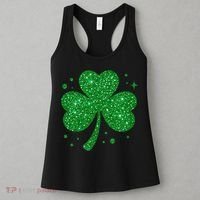 St Patrick's Day Glittery Shamrock Clover Women's Tank Top thumb 3