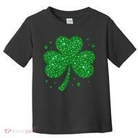St Patrick's Day Glittery Shamrock Clover Toddler T-Shirt thumb 0