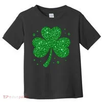 St Patrick's Day Glittery Shamrock Clover Toddler T-Shirt thumb 0