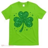 St Patrick's Day Glittery Shamrock Clover T-Shirt thumb 0