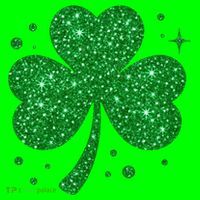 St Patrick's Day Glittery Shamrock Clover Button thumb 1