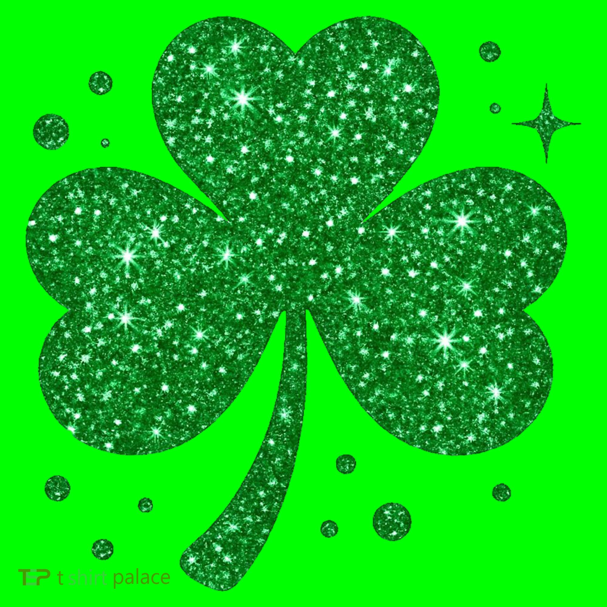 St Patrick's Day Glittery Shamrock Clover Coaster