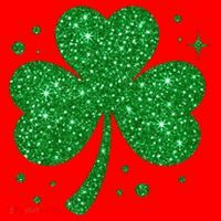 St Patrick's Day Glittery Shamrock Clover Santa Hat thumb 1