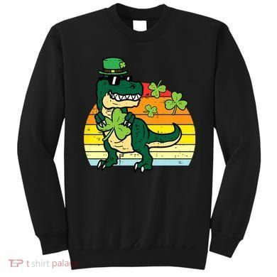 St Patricks Day Dino Saint Paddys Pattys Trex Sweatshirt
