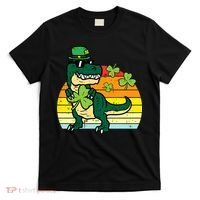 St Patricks Day Dino Saint Paddys Pattys Trex T-Shirt thumb 0
