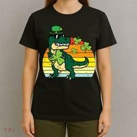 St Patricks Day Dino Saint Paddys Pattys Trex T-Shirt thumb 4