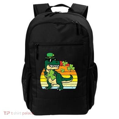 St Patricks Day Dino Saint Paddys Pattys Trex Backpack