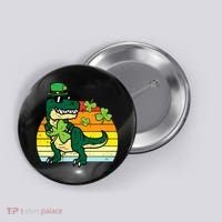 St Patricks Day Dino Saint Paddys Pattys Trex Button thumb 0