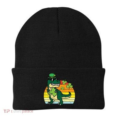 St Patricks Day Dino Saint Paddys Pattys Trex Beanie