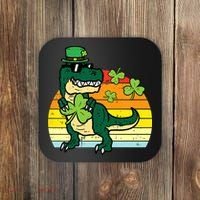 St Patricks Day Dino Saint Paddys Pattys Trex Coaster thumb 0