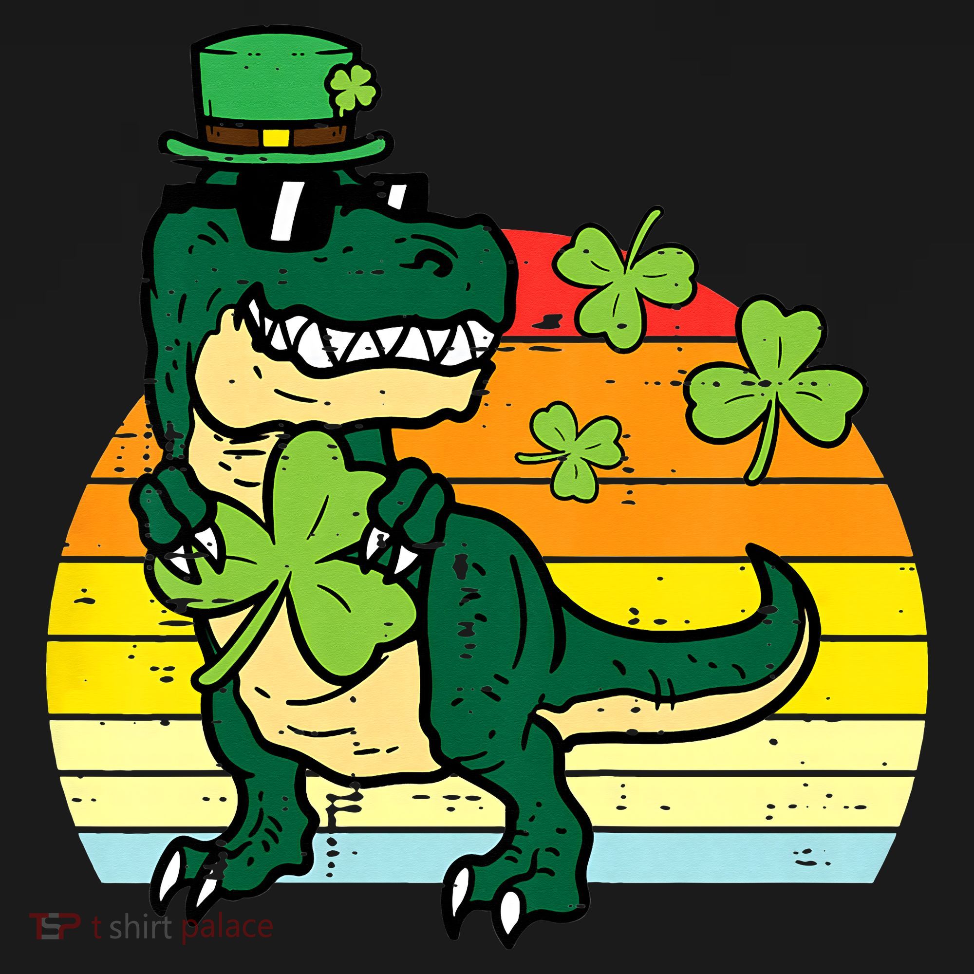 St Patricks Day Dino Saint Paddys Pattys Trex Pajama Set