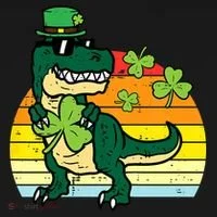 St Patricks Day Dino Saint Paddys Pattys Trex Women's Hoodie thumb 2