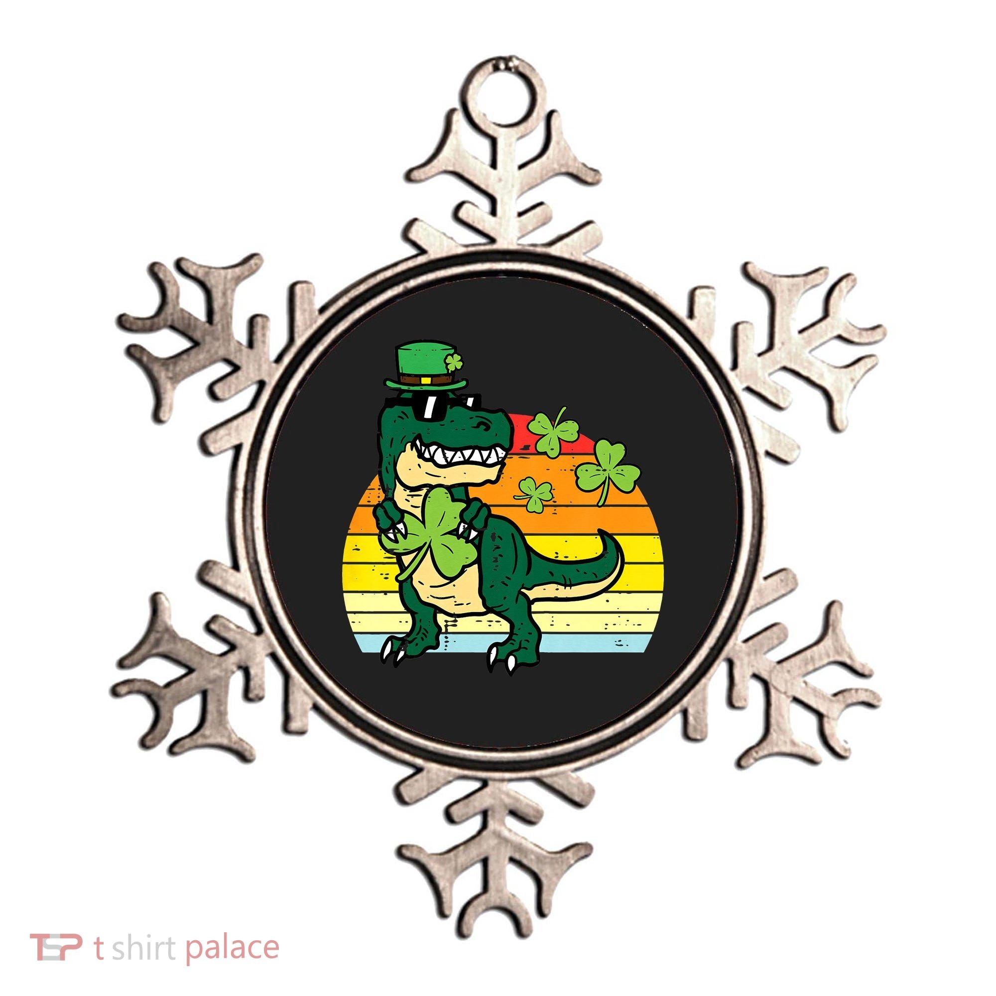 St Patricks Day Dino Saint Paddys Pattys Trex Ornament